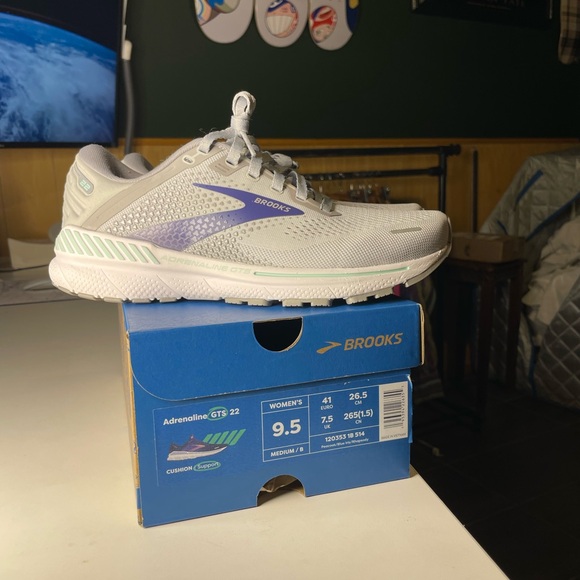 Brooks Womens Adrenaline GTS 22 1203531B045 Gray Running Shoes Sneakers Sz 9.5 B - Picture 9 of 9